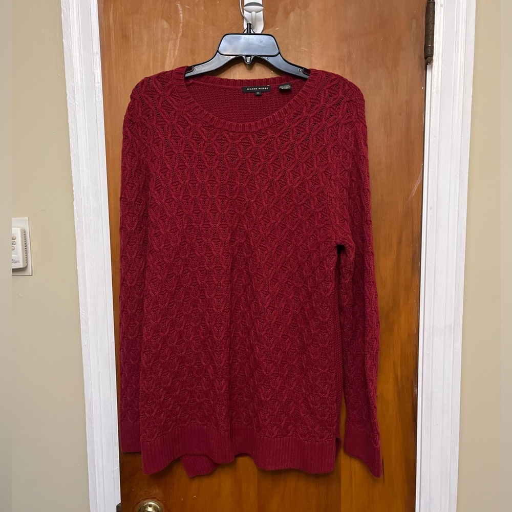 Jeanne Pierre cable knit sweater XL                  W3